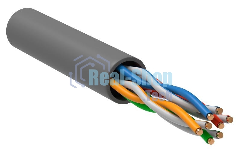 Кабель информационный ITK Generica LC2-C5E04-121 кат.5е U/UTP не экранированный 4X2X24AWG LSZH внутренний 500м серый