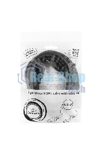 Кабель Cablexpert HDMI CC-HDMI4L-15, 19M/19M, v2.0, серия Light, позол.разъемы, экран, 4.5м, черный, пакет