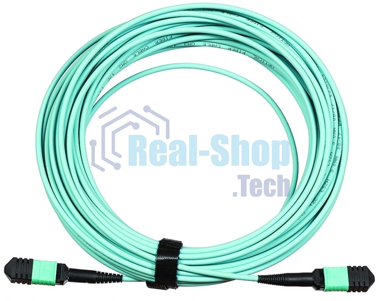 Сборка кабельная MPO-MPO, 12 волокон OM4, тип B (Key Up-Key Up), низкие потери, LSZH, 3 м, розовая