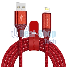 Кабель Crown USB - Lightning CMCU-3103L red
