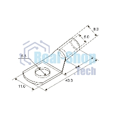 Наконечник Rexant ТМЛ 10–5–5 (10 мм²-Ø 5 мм) ГОСТ 7386-80 (в упак. 5 шт.)