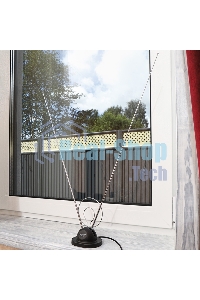 ТВ антенна комнатная Rexant телескопическая на подставке 