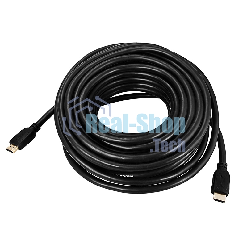 Шнур PROconnect HDMI - HDMI gold, 15М с фильтрами (PE bag)