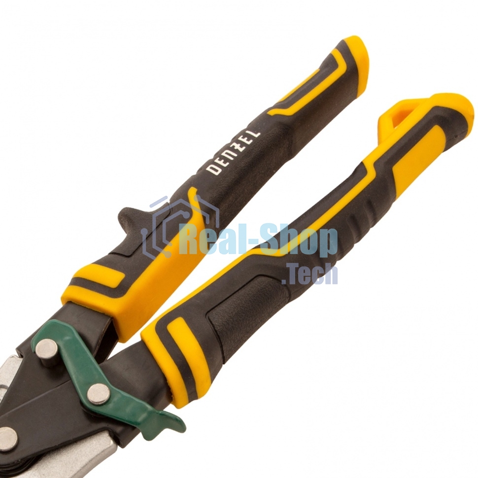 Ножницы по металлу Denzel 270 мм, прямой и правый рез,сталь-СrMo, трехкомп.рук-ки