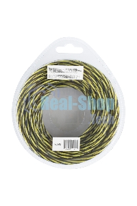 Леска для триммера Denzel двухкомпонентная витая квадратная, 3,0мм х 12м, блистер SkyCutter