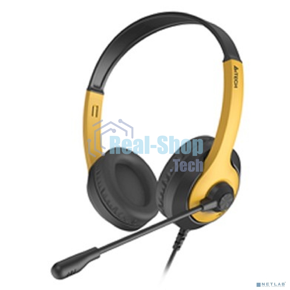 Гарнитура A4Tech Fstyler FH100U желтый/черный, проводная