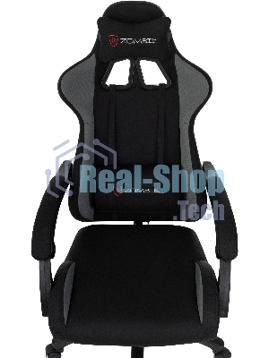 Кресло Zombie Void черный/серый, экокожа, 120 кг, механизм качания