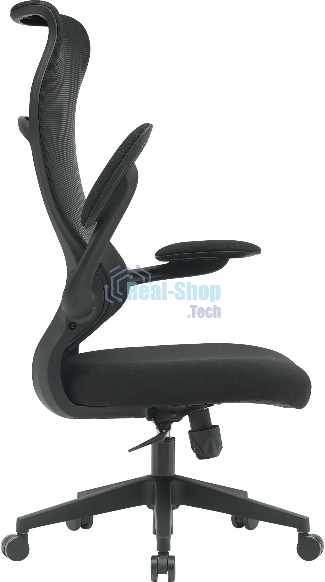 Кресло компьютерное Cactus CS-MC505-BK черный, сиденье черный, сетка/ткань, крестов. пластик