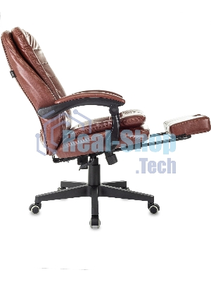 Кресло Бюрократ T-9950MSG-F/BROWN-PU коричневый, экокожа