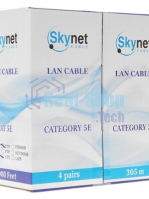 Кабель SkyNet Standart UTPнг(А)-LSLТx 4x2x0,5, медный, FLUKE TEST, кат.5e, однож., 305 м, box, белый