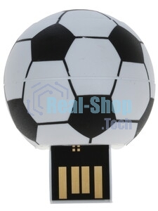 Флешка USB Smartbuy Wild FB (SB16GbFB), 16Gb, USB 2.0, R/W 15/5, белый/черный Футбольный Мяч