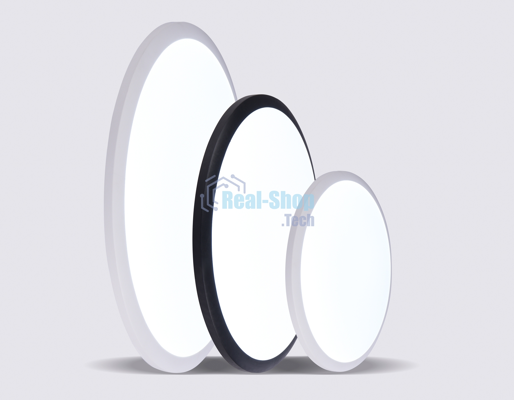 Потолочный светодиодный светильник Ambrella light FZ1234 BK черный IP44 42W 6400К D370*55 (Без ПДУ)