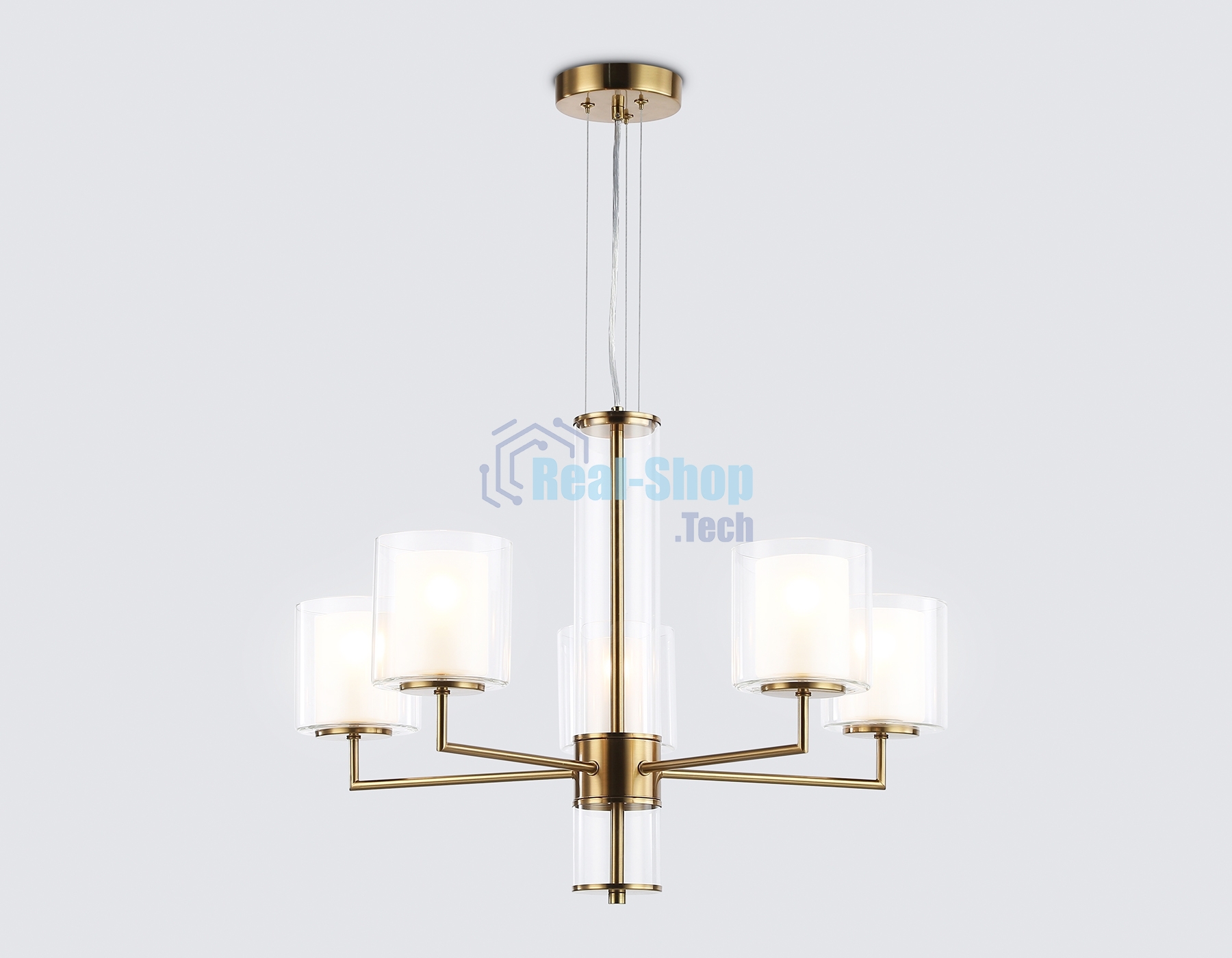 Люстра Ambrella light LH56011/5 BS/FR латунь/белый матовый E14*5 max 40W D640*1260