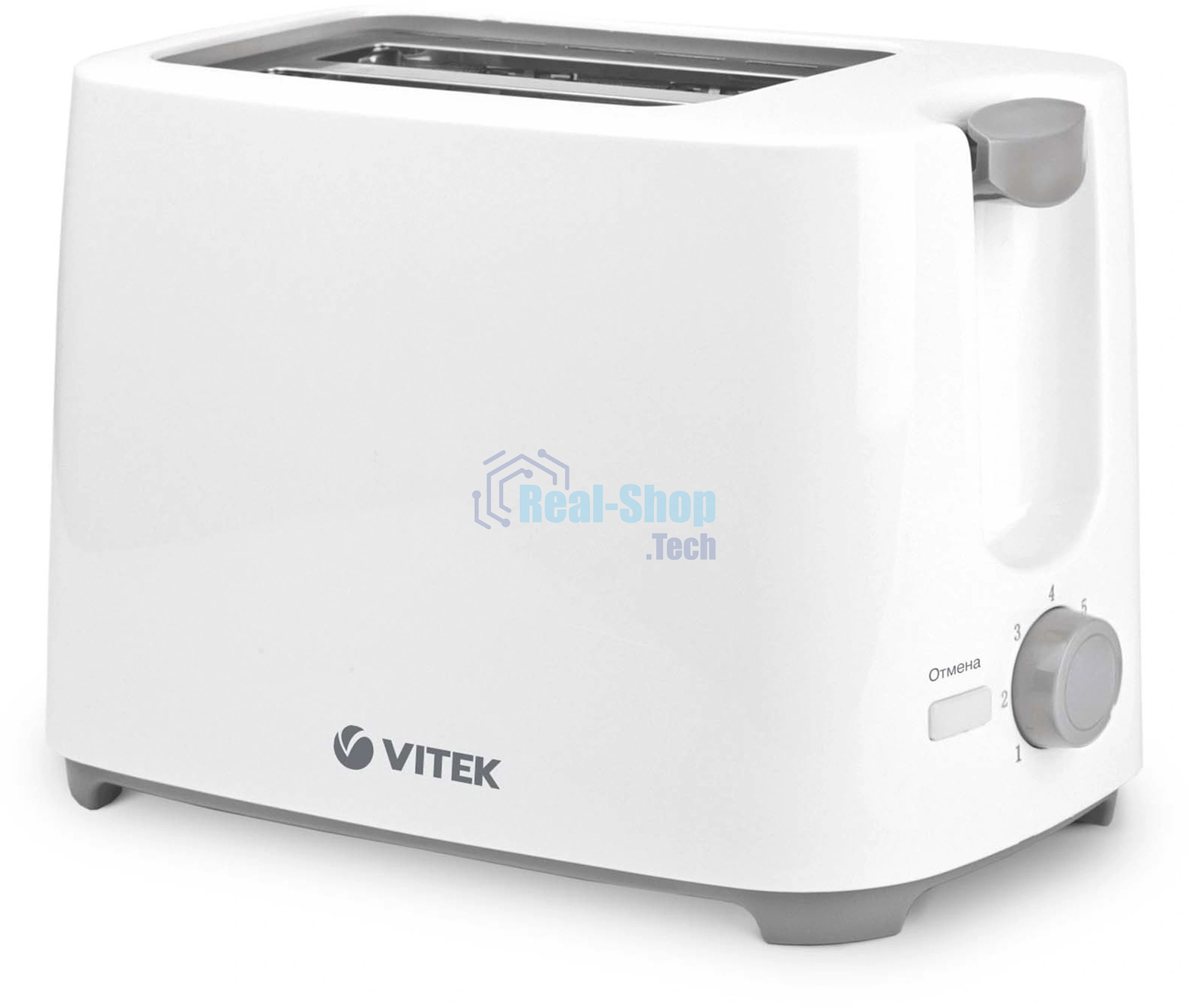Тостер Vitek VT-1587 белый, 700 Вт, 2 слота