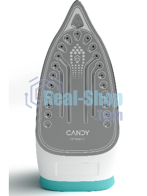 Утюг Candy CI-103 белый/бирюзовый, 2400 Вт, 50 г/мин, 160 г/мин, 370 мл