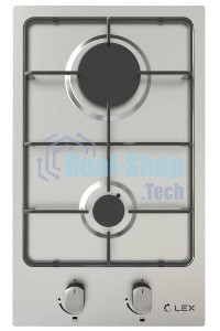 Газовая варочная панель LEX GVS 320 IX1000/3000Вт 2конфорки нерж.сталь
