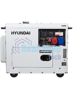 Электрогенератор дизельный Hyundai DHY 8500SE-T, 7.2 кВт, 72 дБ, 169 кг