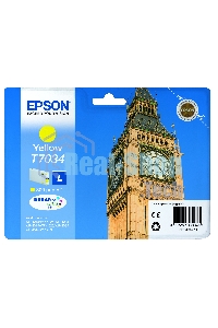 Картридж струйный Epson C13T70344010 желтый (800 стр.) для WorkForce WP-4015DN WP-4015, WP-4025DW WP-4025, WP-4095DN WP-4095, WP-4515DN WP-4515, WP-4525DNF WP-4525, WP-4535DWF WP-4535, WP-4595DNF WP-4595