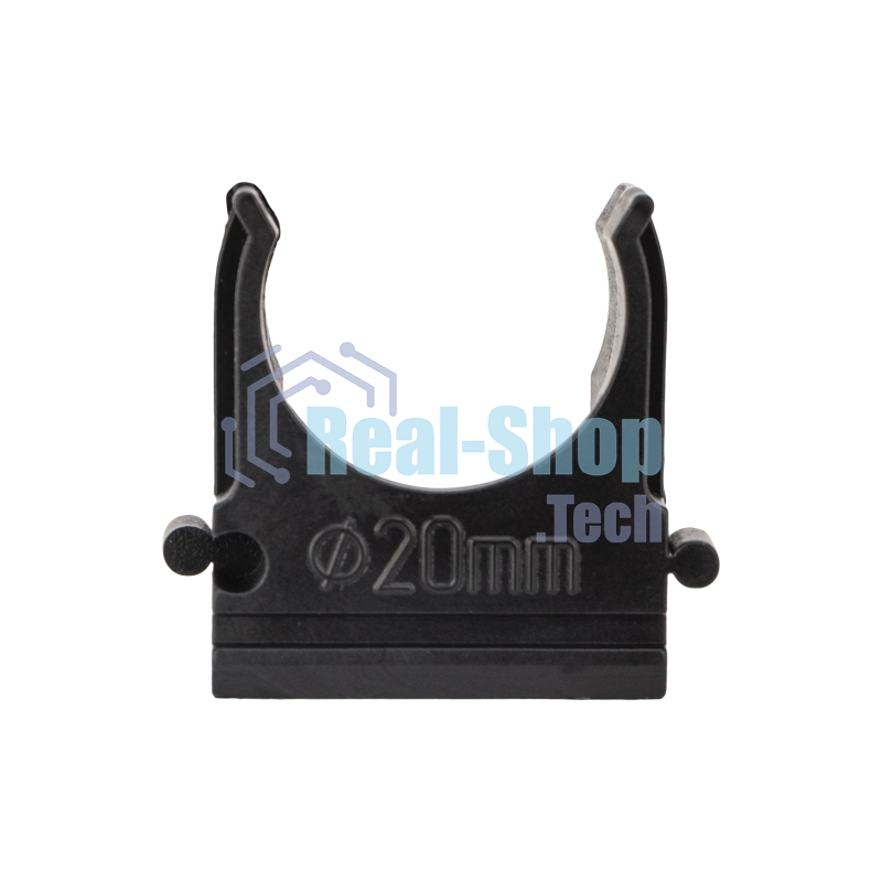 Крепеж-клипса для трубы ø 20 мм черная (10 шт./уп.) Rexant