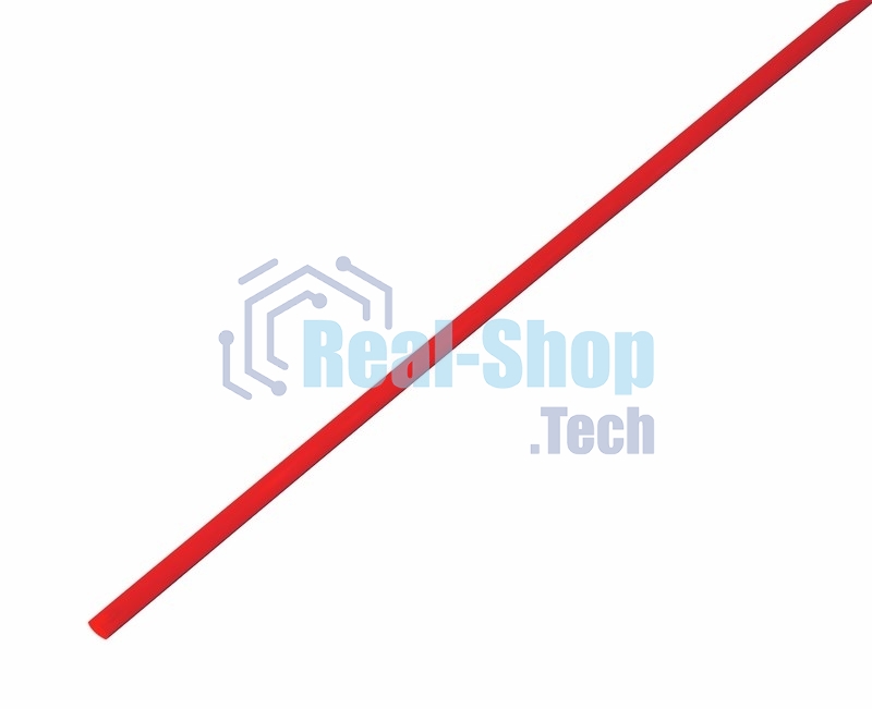 Термоусадочная трубка Rexant 2,5/1,25 мм, красная, упаковка 50 шт. по 1 м