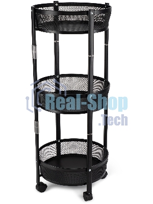 Этажерка Domfy DHC-FC30862 34.2x34.2x83.6 см, d=34.2 см черный