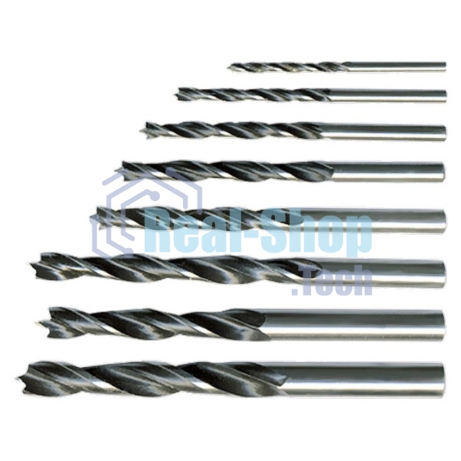 Набор сверл по дереву Sparta 4-5-6-8-10 мм, 5 шт., цилиндрический хвостовик