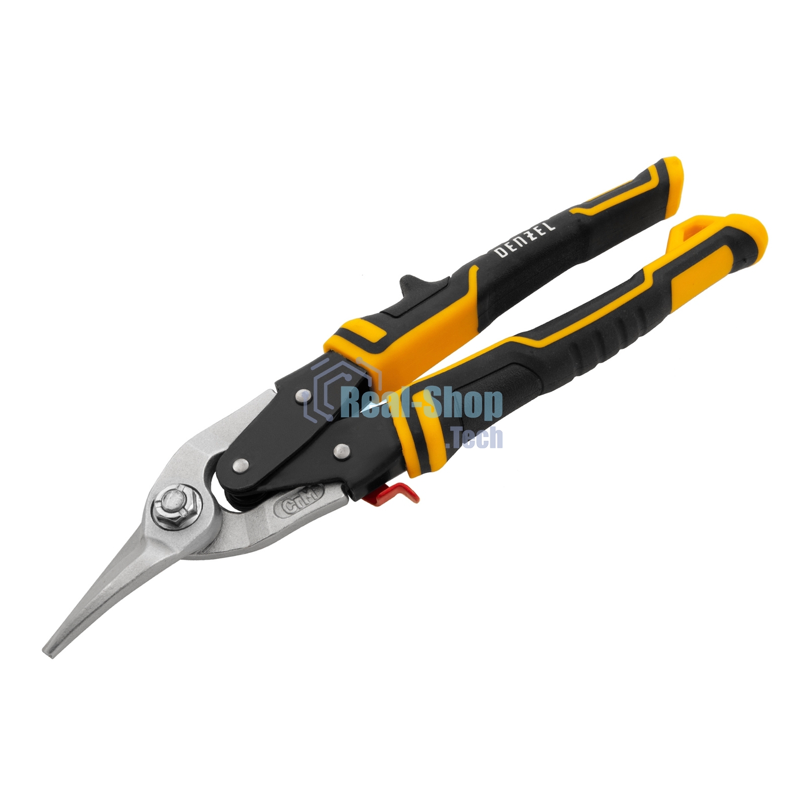 Ножницы по металлу Denzel 270 мм, прямой и левый рез,сталь-СrMo, трехкомп.рук-ки