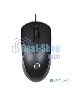 Мышь проводная Oklick 125M черный оптическая (1200dpi) USB (2but)