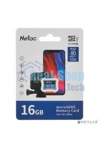 Флеш карта microSDHC 16Gb Netac P500 NT02P500STN-016G-S (без SD адаптера) 80Mb/s