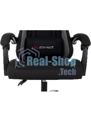Кресло Zombie Void черный/серый, экокожа, 120 кг, механизм качания