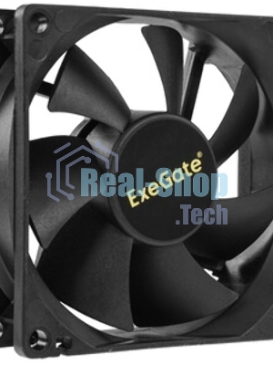 Вентилятор 12В DC ExeGate ExtraSilent ES08025S2P (80x80x25 мм, Sleeve bearing (подшипник скольжения), 2pin, 1900RPM, 20dBA)