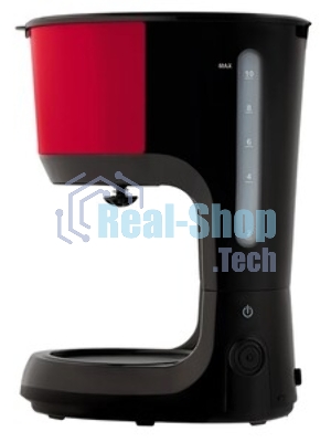 Кофеварка капельная Scarlett SC-CM33013 красный/черный, исп. кофе - молотый, 1.25 л, 750 Вт.