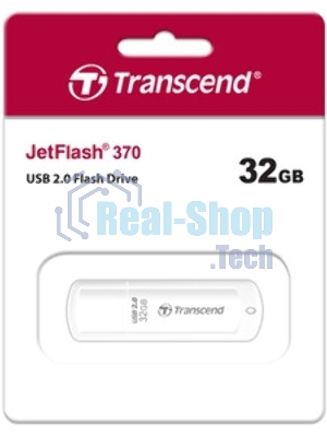 Флешка USB Transcend JetFlash 370 (TS32GJF370), 32Gb, USB 2.0, R/W 12/5, белый