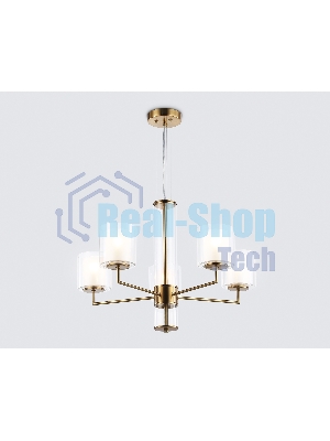 Люстра Ambrella light LH56011/5 BS/FR латунь/белый матовый E14*5 max 40W D640*1260