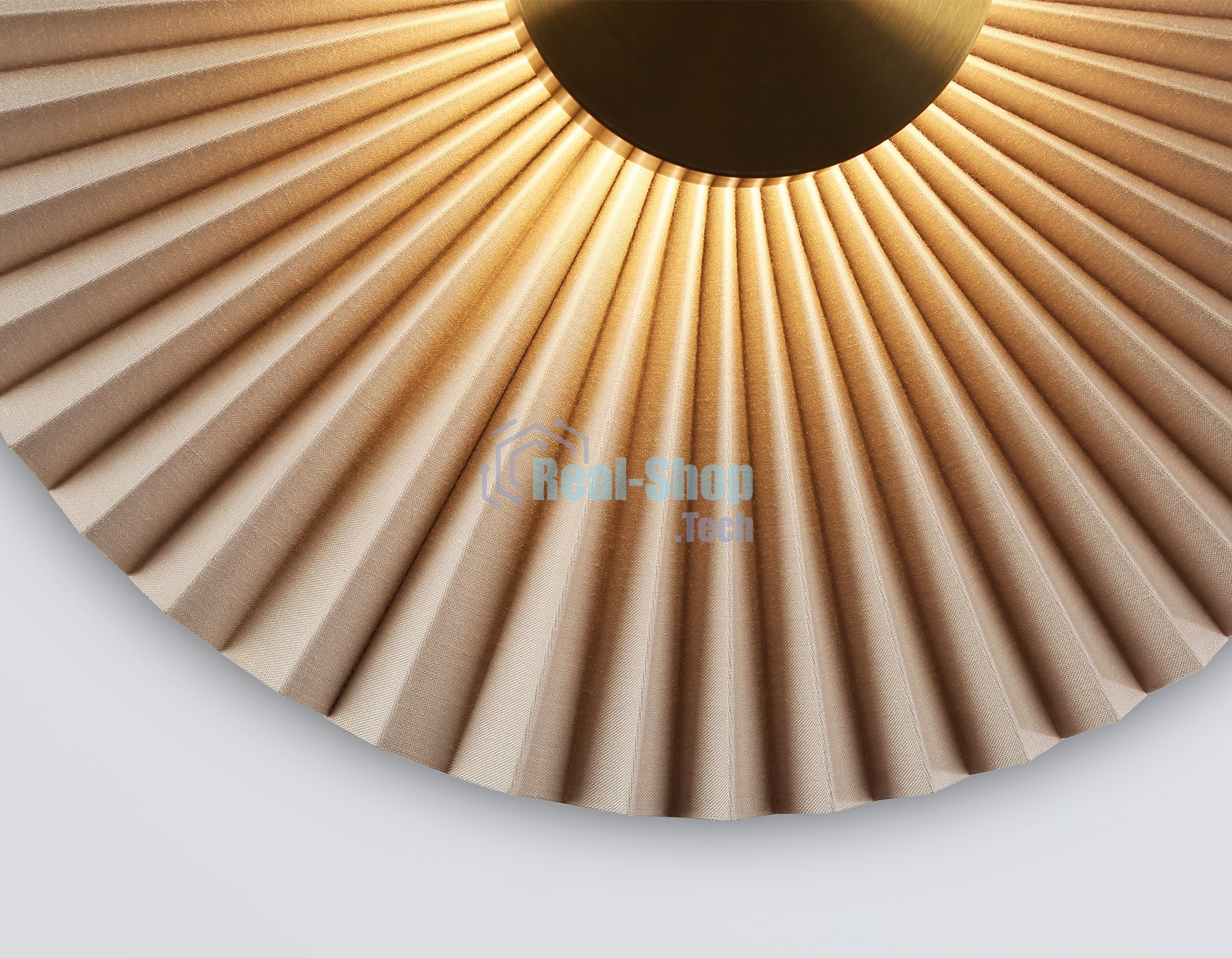 Настенный светильник Ambrella light LH72643 BR/WH латунь/бежевый 6W 3000K D300*100
