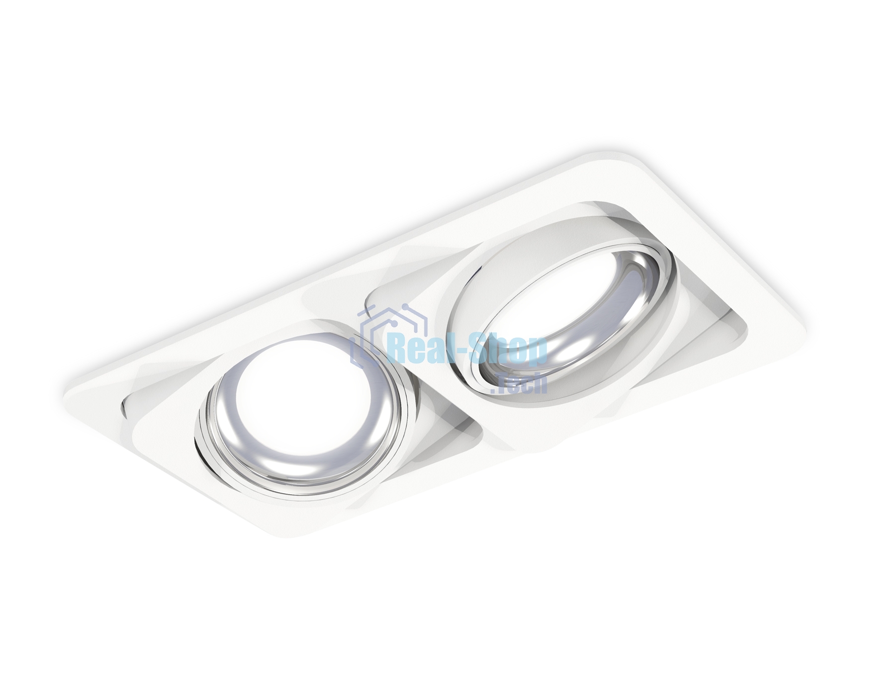 Комплект встраиваемого поворотного светильника Ambrella light XC7663002 SWH/PSL белый песок/серебро полированное MR16 GU5.3 (C7663, N7022)