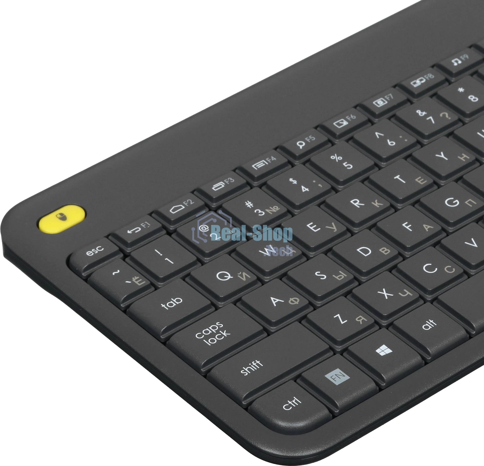 Клавиатура Logitech K400 Wireless Touch Plus беспроводная, радиоканал, чёрный