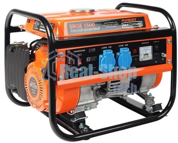 Электрогенератор бензиновый Patriot GRS 1500, 1.2 кВт, 62 дБ, 26 кг