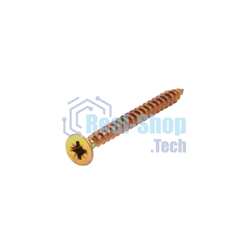 Саморез универсальный Kranz 4.5х50, желтый цинк, короб (200 шт./уп.)