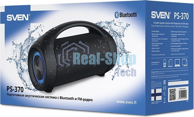 Колонка портативная Sven АС PS-370 черный 40W 2.0 BT