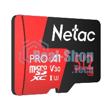 Флеш карта MicroSD card Netac P500 Extreme Pro 512Gb, retail version w/SD adapter
