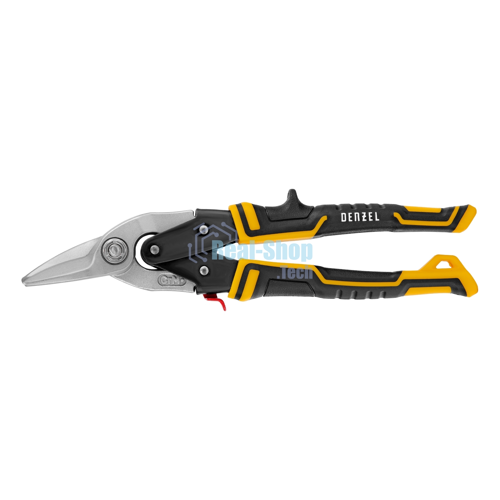 Ножницы по металлу Denzel 270 мм, прямой и левый рез,сталь-СrMo, трехкомп.рук-ки