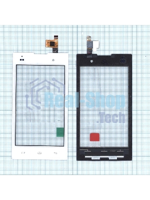 Сенсорное стекло (тачскрин) для Fly IQ4418 ERA Style 4, белое