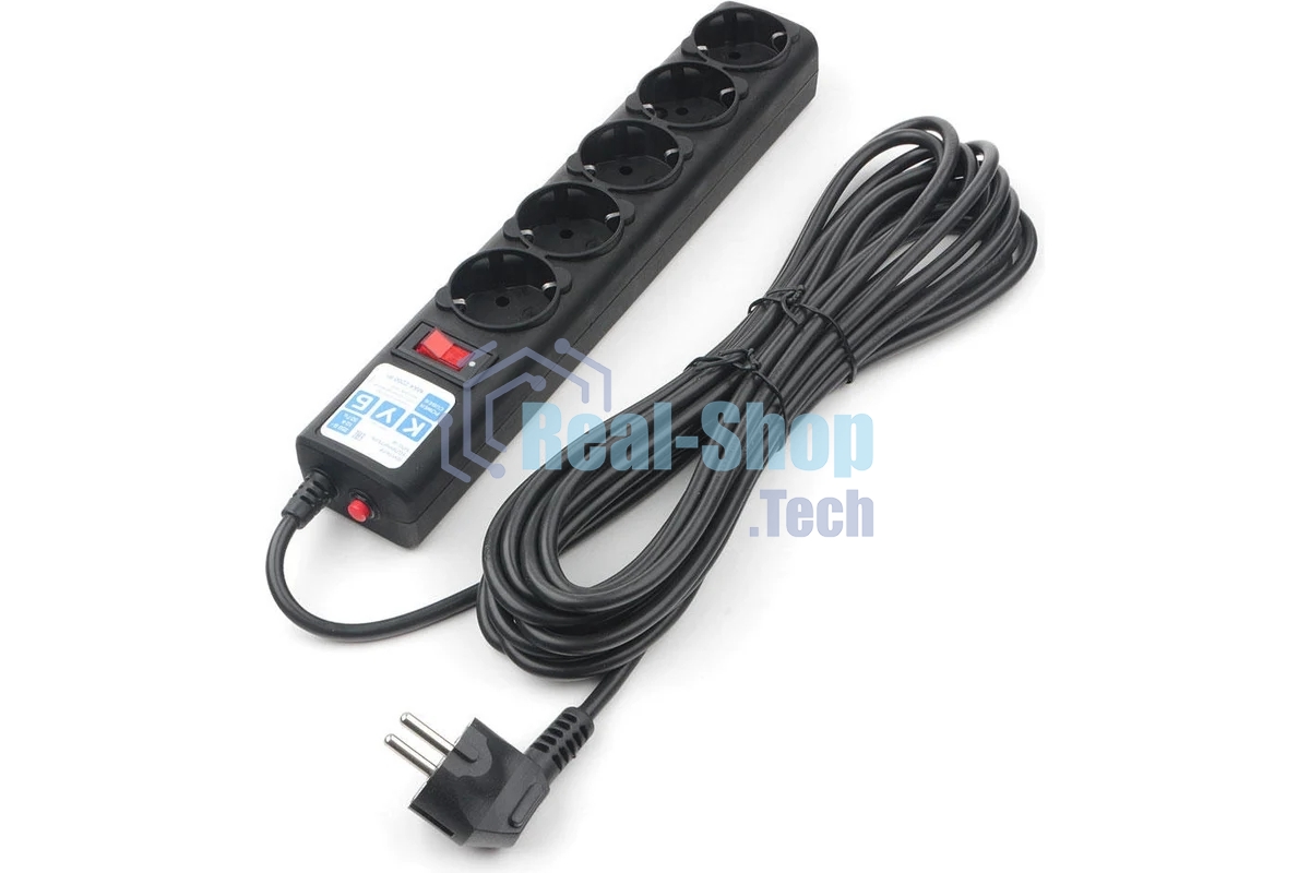 Сетевой фильтр Powercube SPG5-С2 1.9 м (5 розеток) черный (коробка)