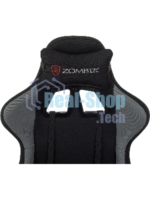 Кресло Zombie Void черный/серый, экокожа, 120 кг, механизм качания