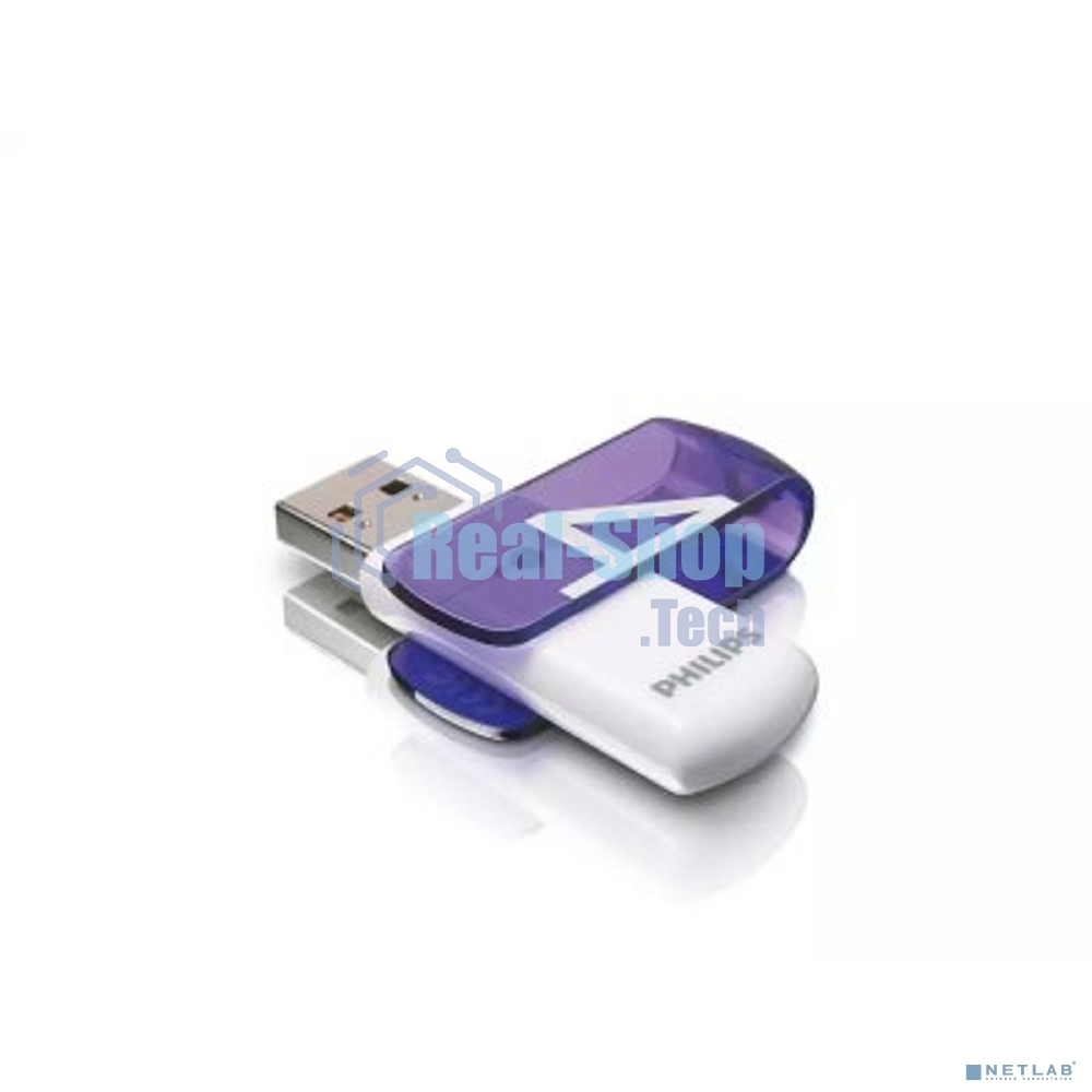 Флешка USB 4Gb PHILIPS VIVID2.0 4Gb, USB 2.0
