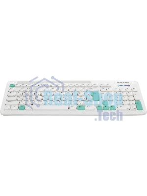 Комплект клавиатура+мышь Defender Cerrato C-978 беспроводной, USB, 1600 DPI, белый/голубой
