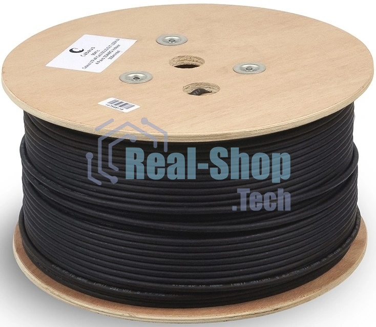 Кабель информационный Cabeus SFTP-4P-Cat.5e-SOLID-OUT-LSZH-UV SFTP-4P-CAT.5E-SOLID-OUT-LSZH- cat.5e SF/UTP LSZH универсальный 305м черный