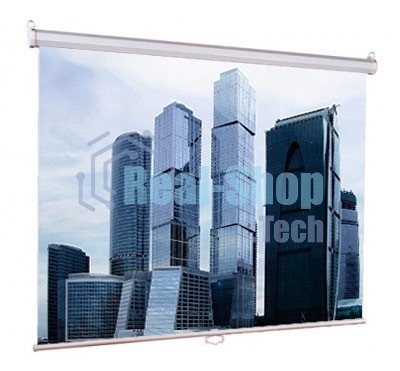 Настенный экран LEP-100102 Lumien Eco Picture 180х180 см Matte White, восьмигранный корпус, возм. потолочн-настенного крепления (ТРЕУГОЛЬНАЯ уп)