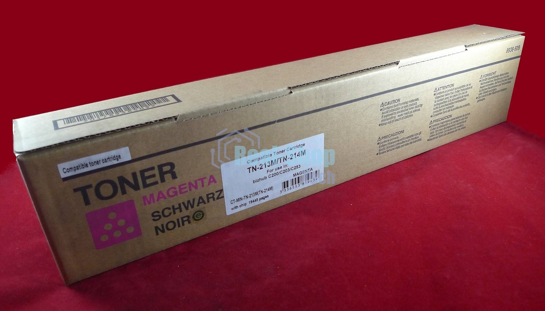 Тонер Konica-Minolta bizhub C200/C203/C253 magenta TN-213M/TN-214M (туба 374г) JPN